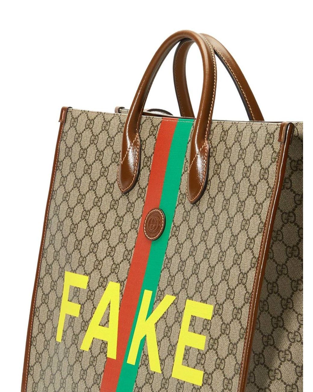 Gucci "fake" Print Tote for Men | Lyst