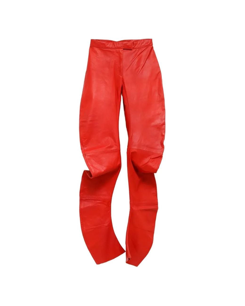 Frankie Shop Red Pantalon Jessa En Cuir