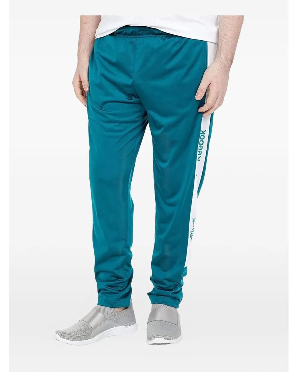 Reebok Blue Linear Logo Track Pants for men