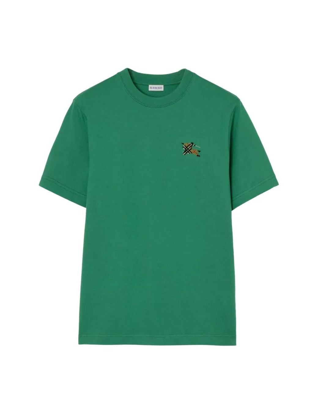 Burberry Green Knight Cotton T-Shirt for men