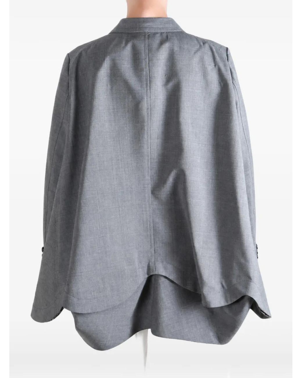 Comme des Garçons Gray Layered-Effect Notched-Lapel Blazer