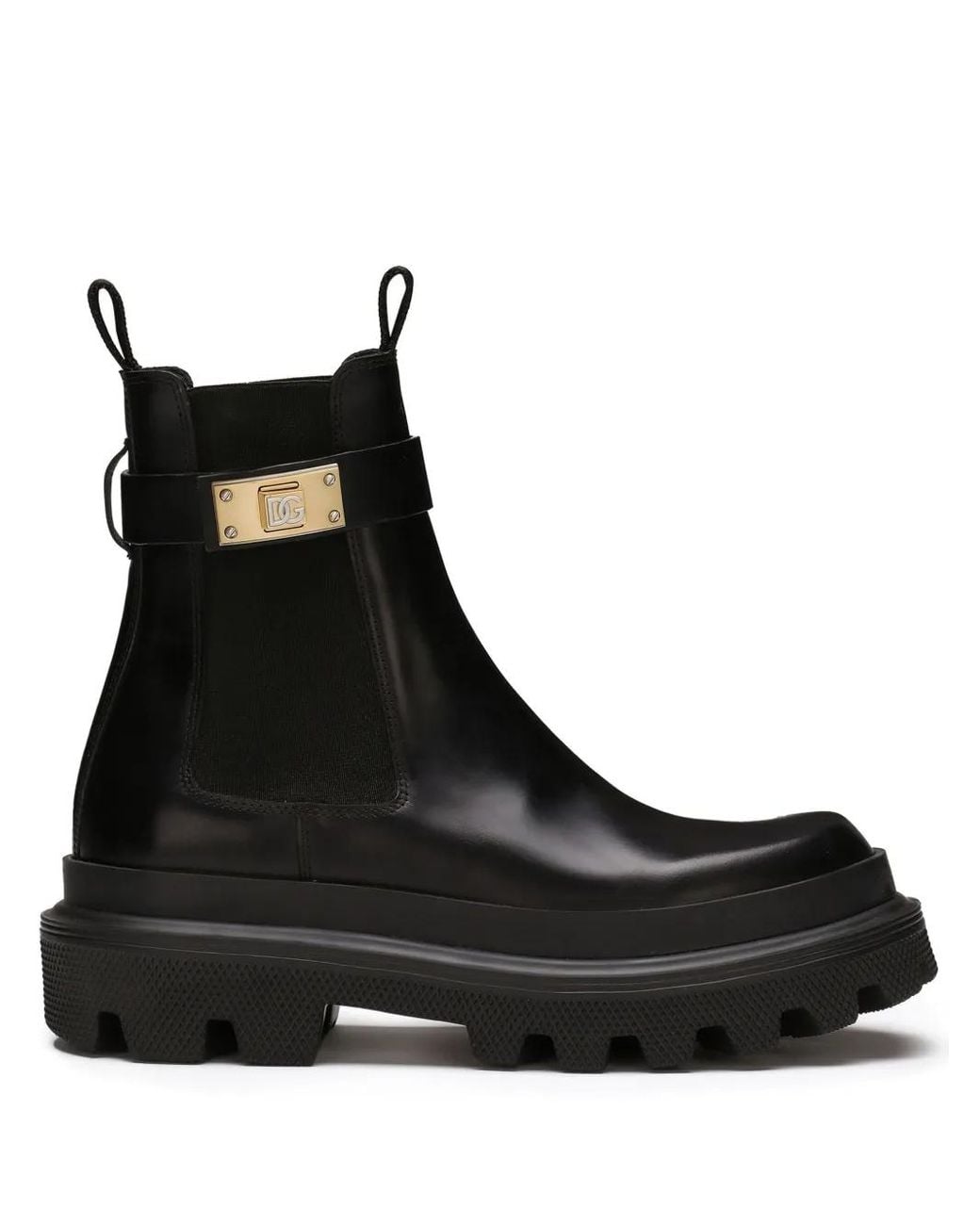 Dolce & Gabbana Black Lace-Up Boots