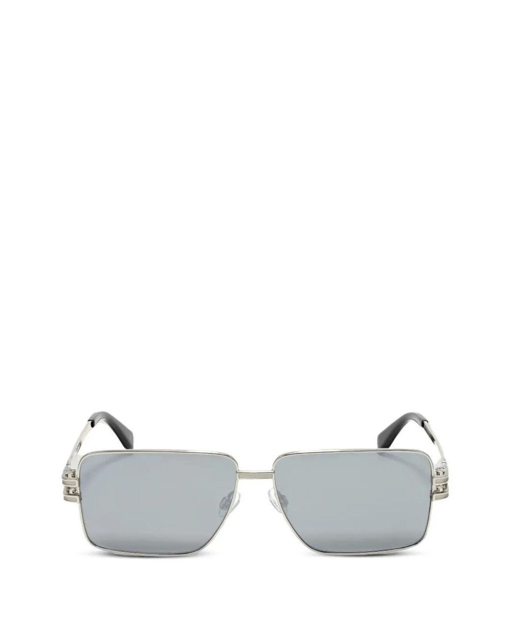 Palm Angels White Imperial Rectangle-Frame Sunglasses