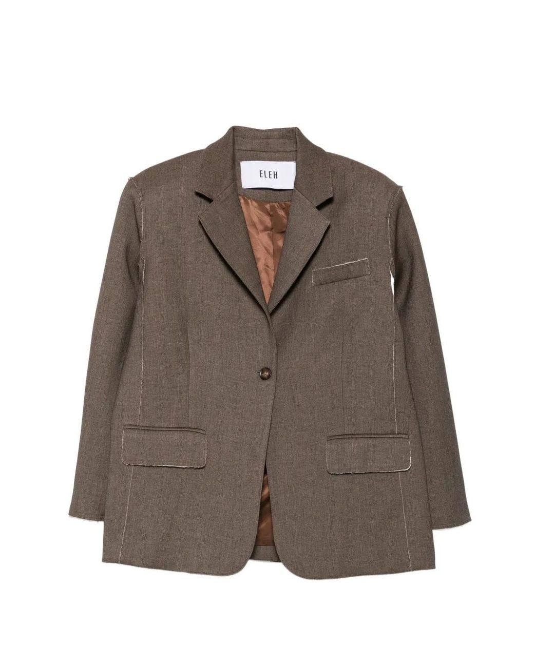 ELEH Brown Single-Breasted Blazer