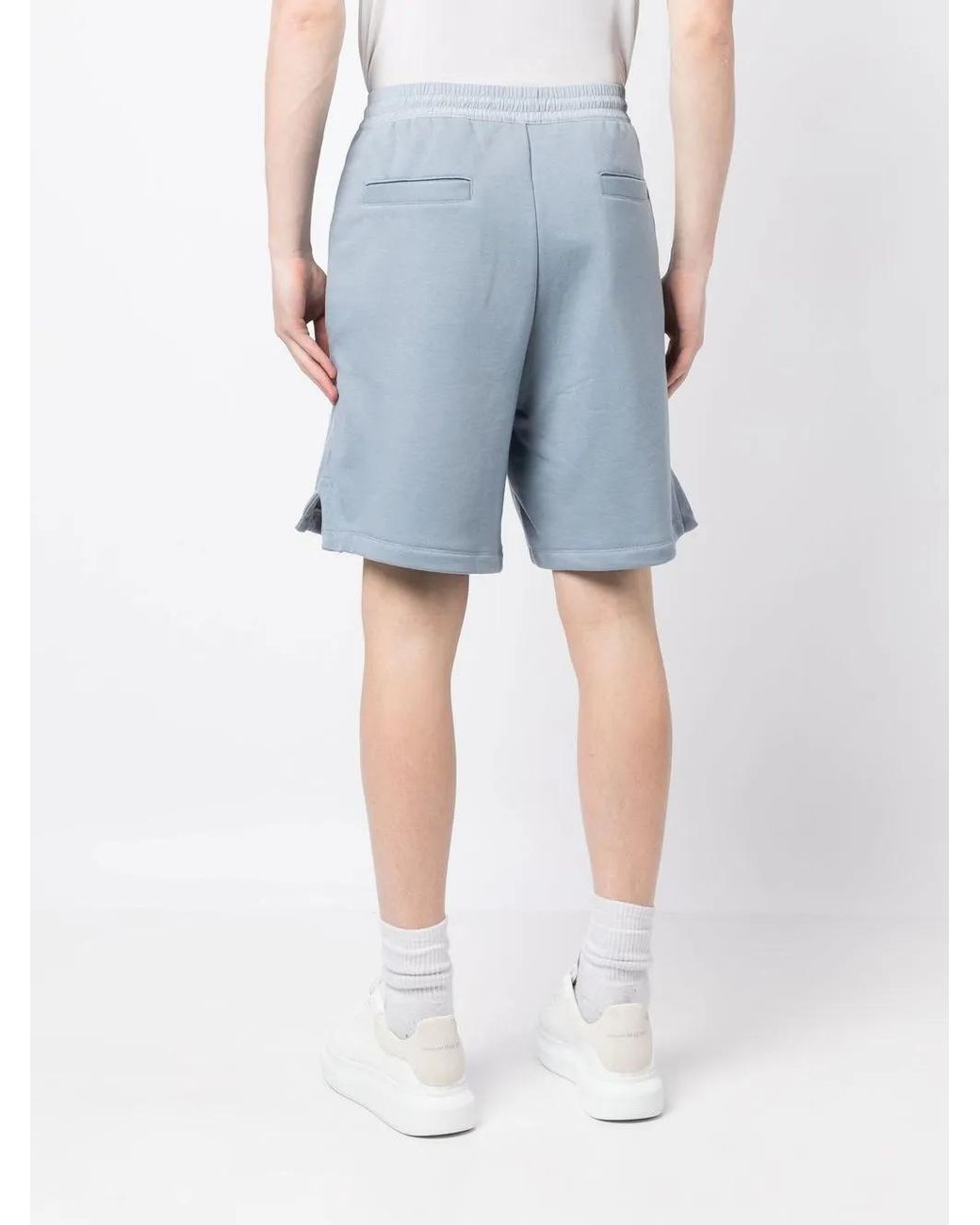 Emporio Armani Blue Elasticated-Waist Bermuda Shorts for men
