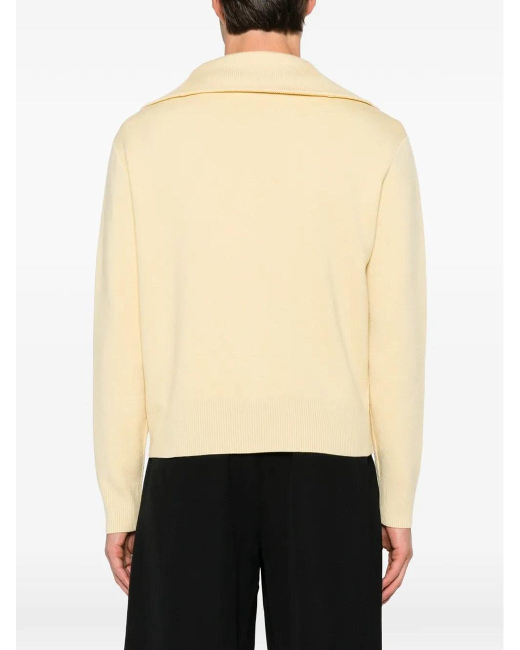 Entire studios Natural Zip-Up Ribbed Cardigan for men