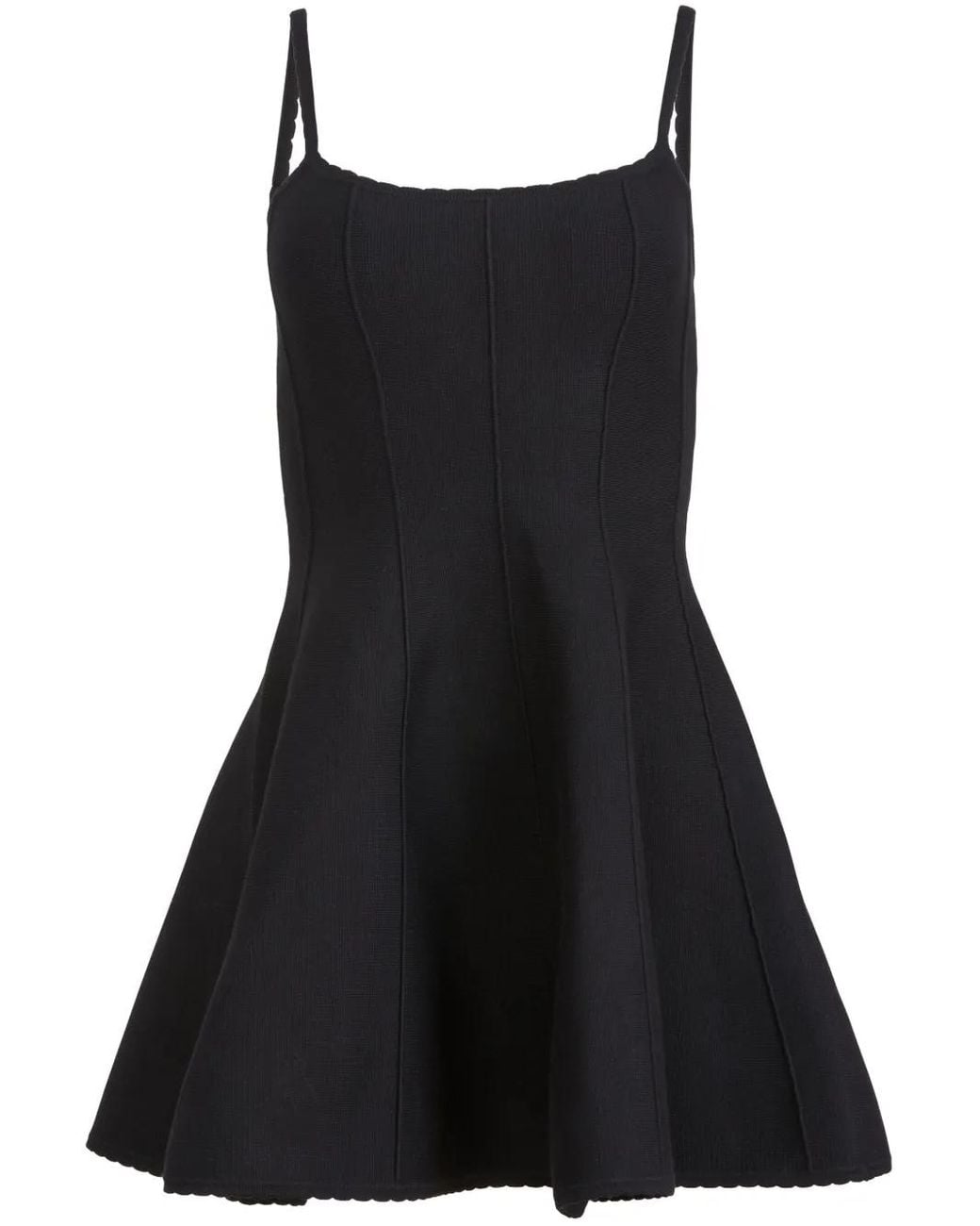 Fleur du Mal Black Flared Corset Dress