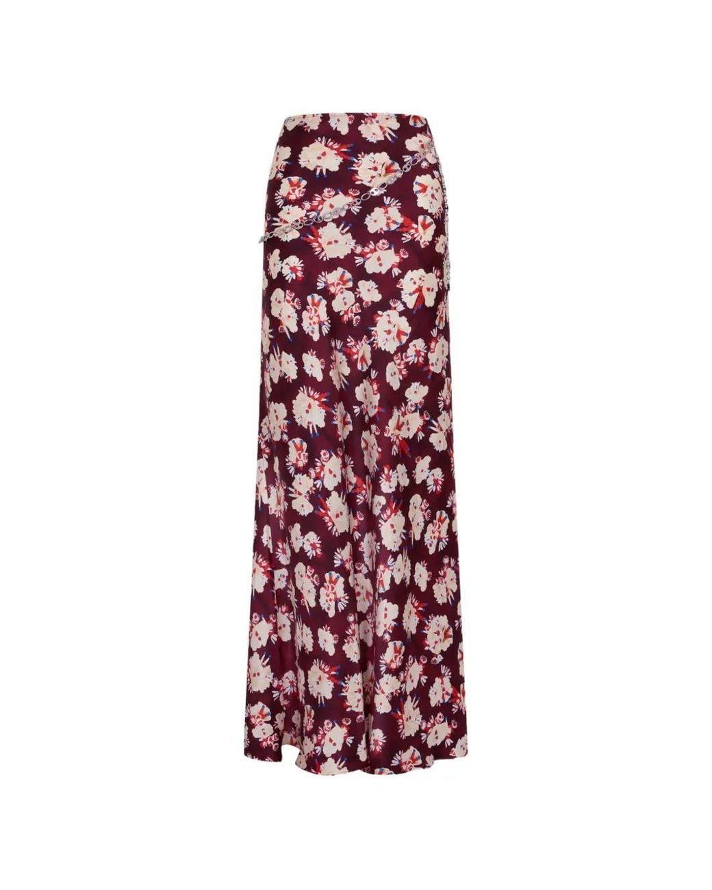 Rabanne Red Floral-Patterned Skirt