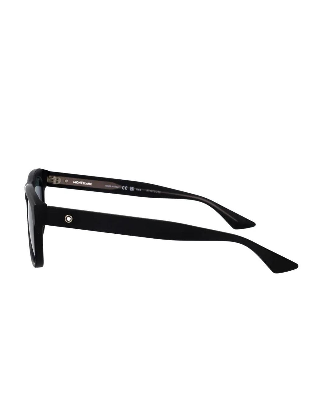 Montblanc Black Square-Frame Sunglasses for men