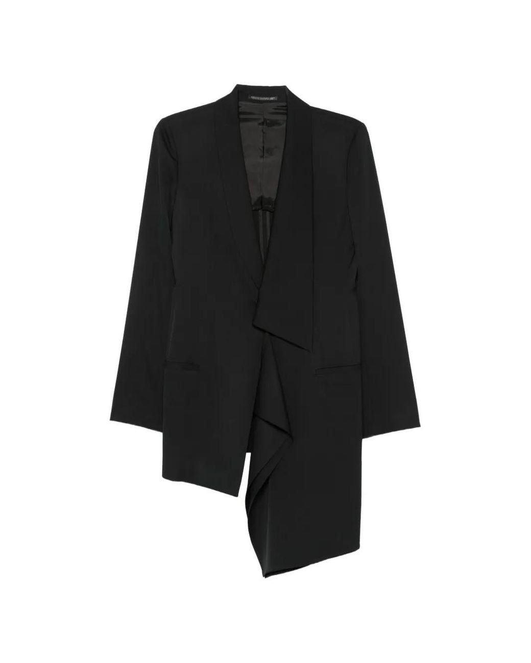 Yohji Yamamoto Black Unbalanced Asymmetric Jacket