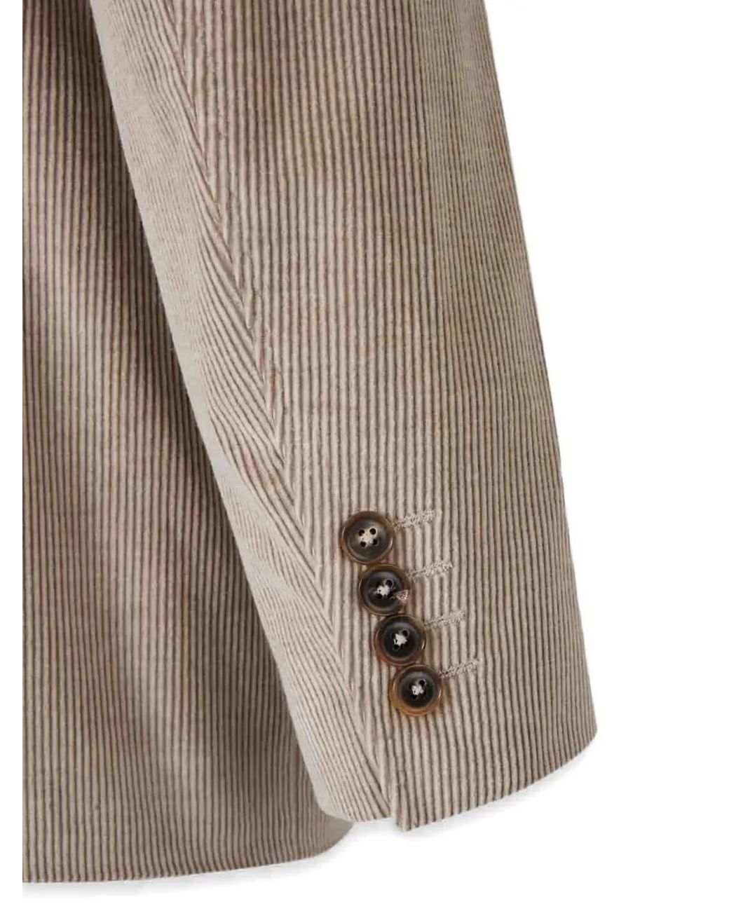 Canali Brown Corduroy Two-Button Blazer for men