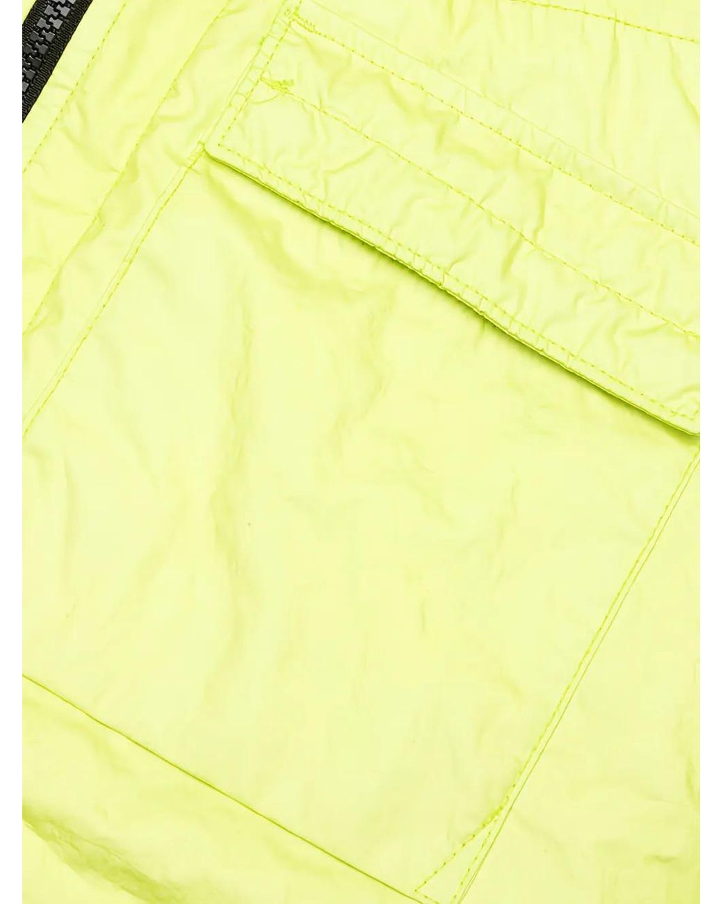 Stone Island Yellow Compass-Badge Hooded Windbreaker for men