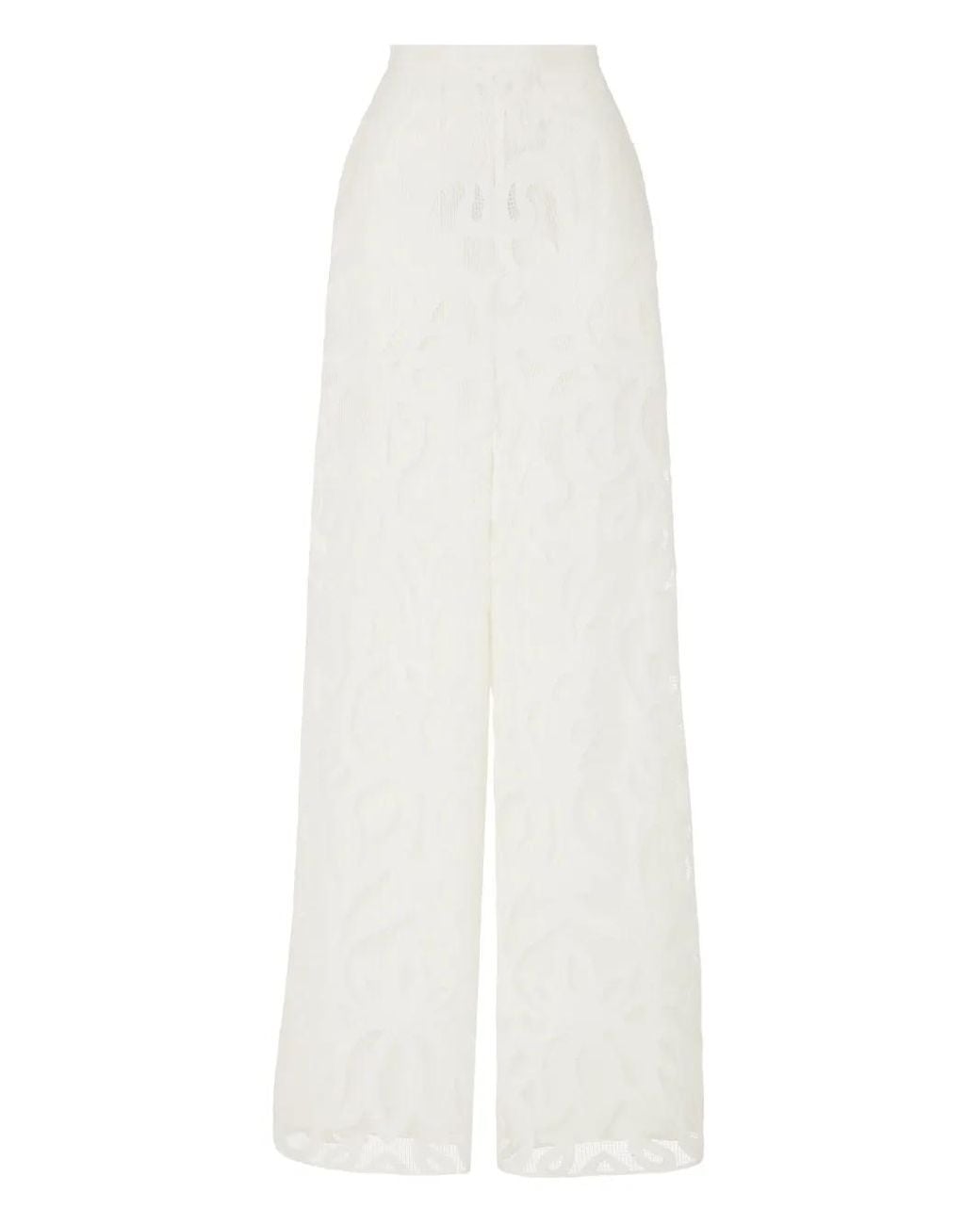 Temperley London White Floral Trousers