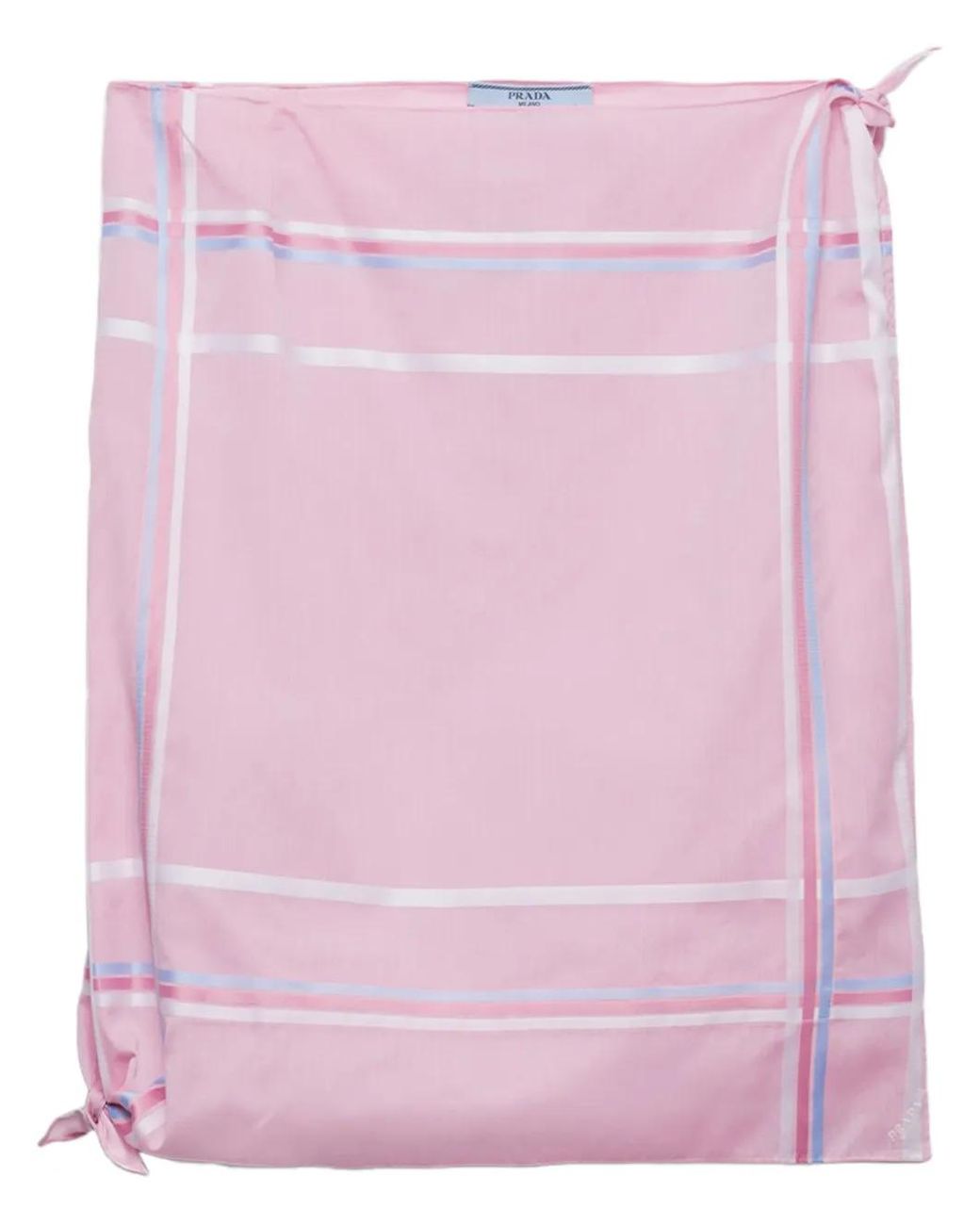 Prada Pink Checked Cotton Mini Skirt