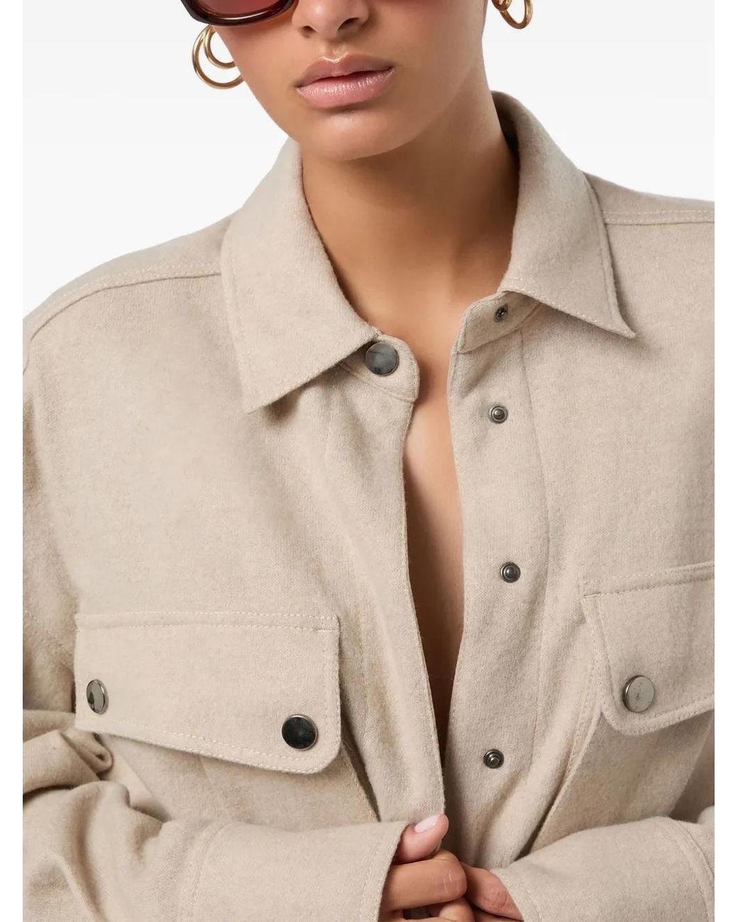 ANDAMANE Natural Cargo Belted Jumpsuit