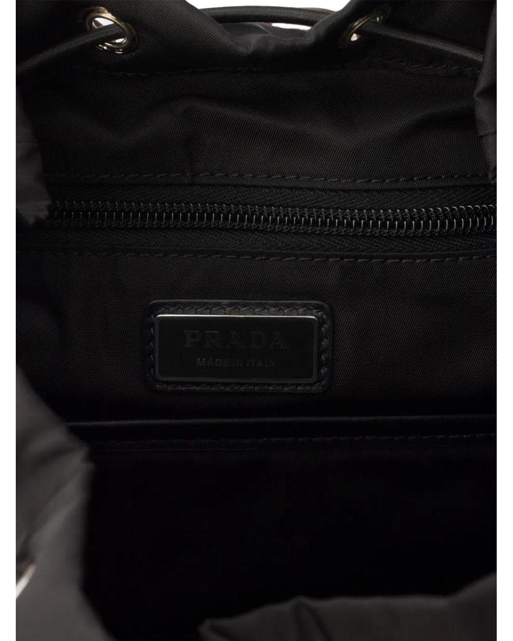 メンズ Prada トリム バックパック Black