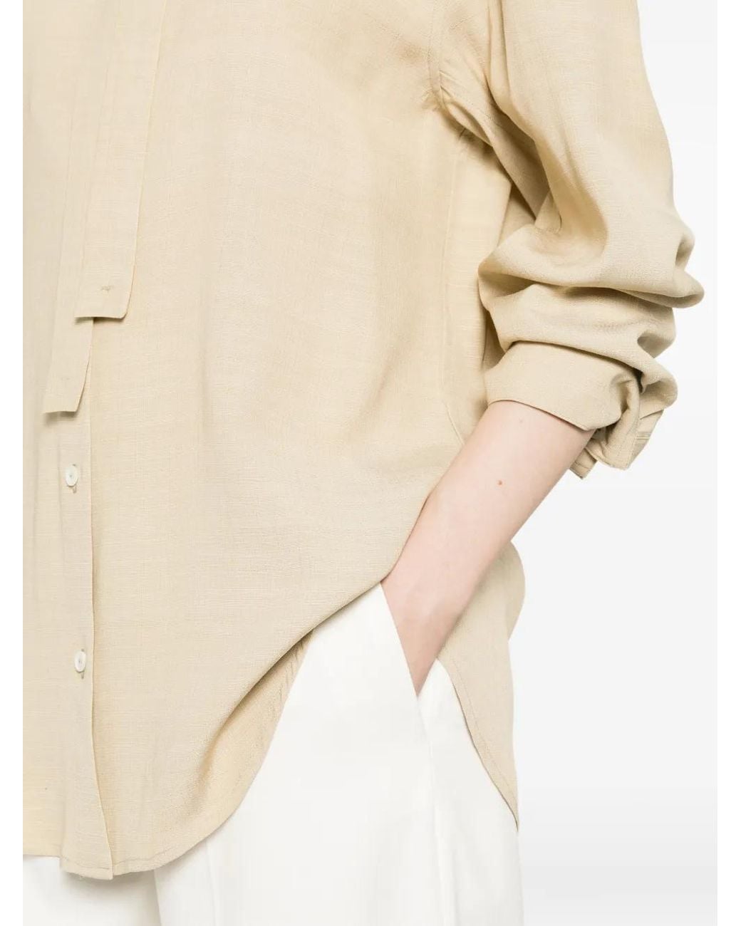 Herno Natural Chemise À Col Noué