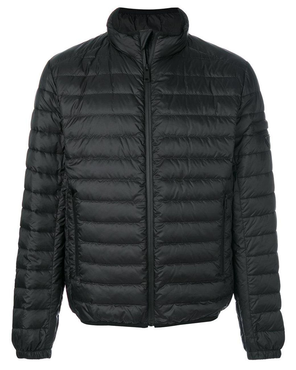 Prada Goose Piumino Pelleovo Jacket in Black for Men | Lyst