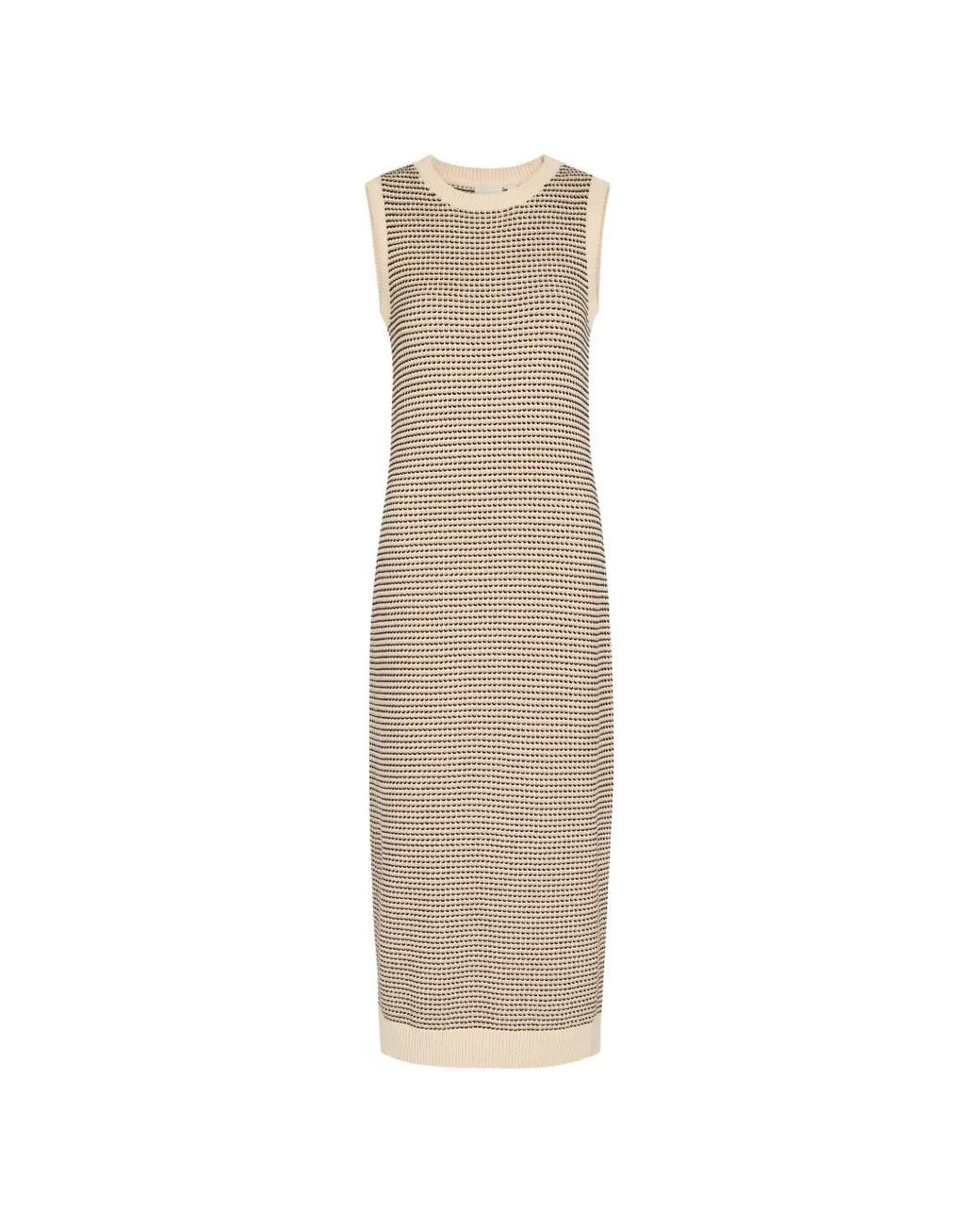 Varley White Sadia Patterned Sleeveless Midi Dress