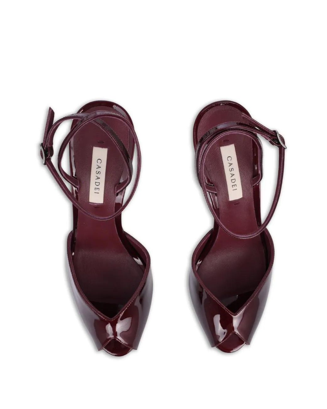 Casadei Pink Sam Nap.Vip Amarena Ankle Strap Leather Sandals