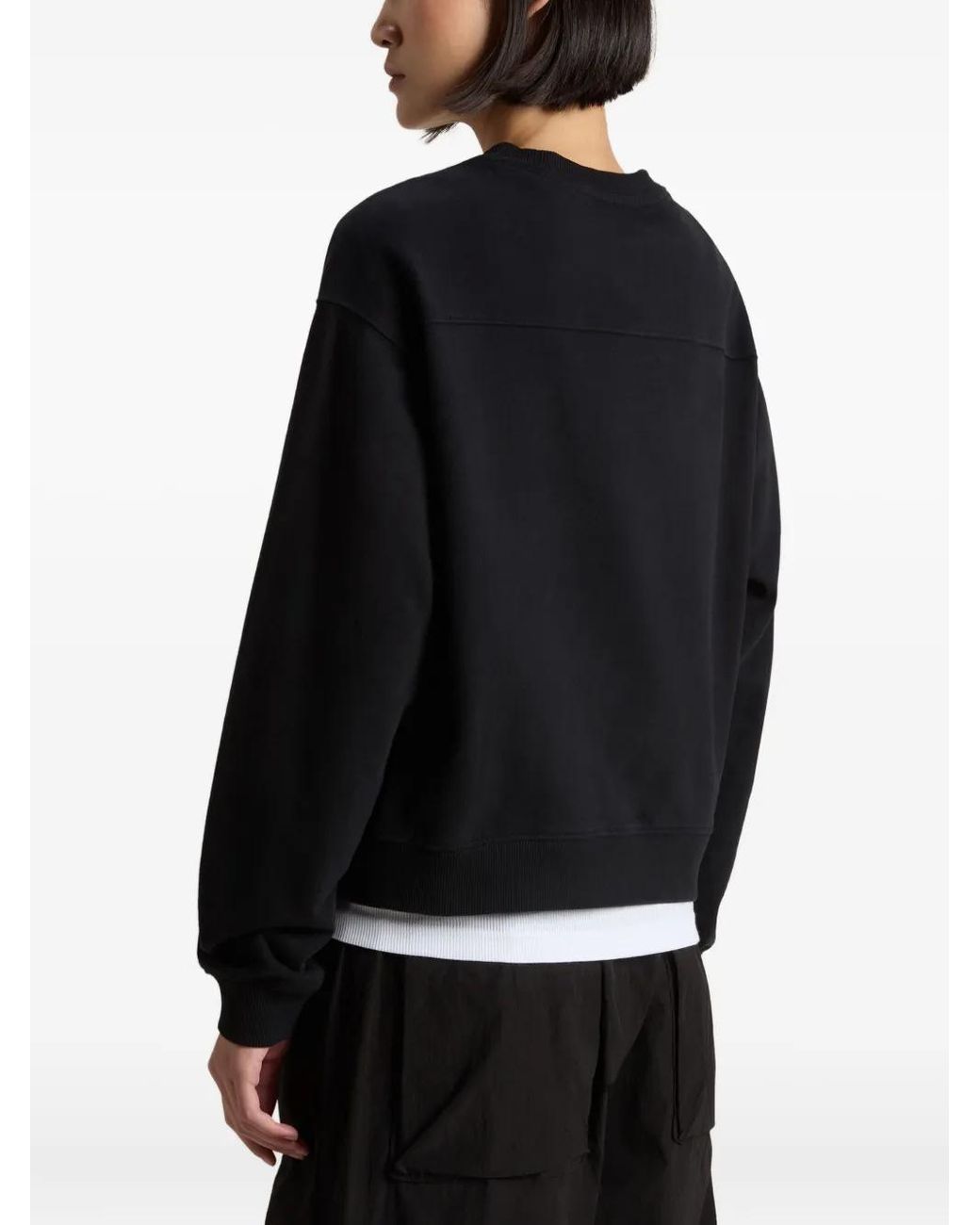 Woolrich Black Crew Neck Fleece Top