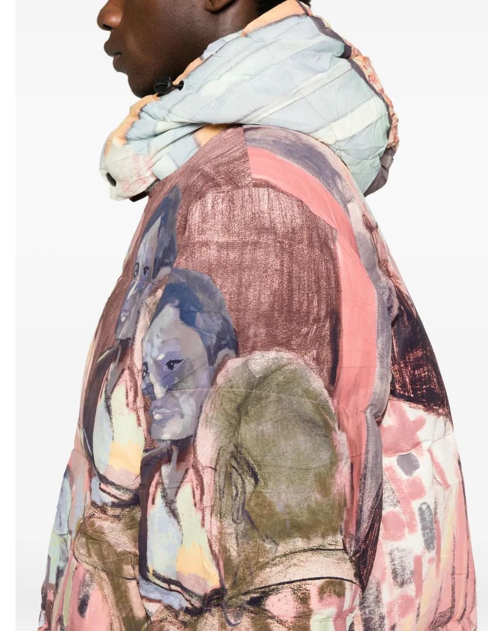 Kidsuper Pink Hooded Graphic-Print Jacket for men