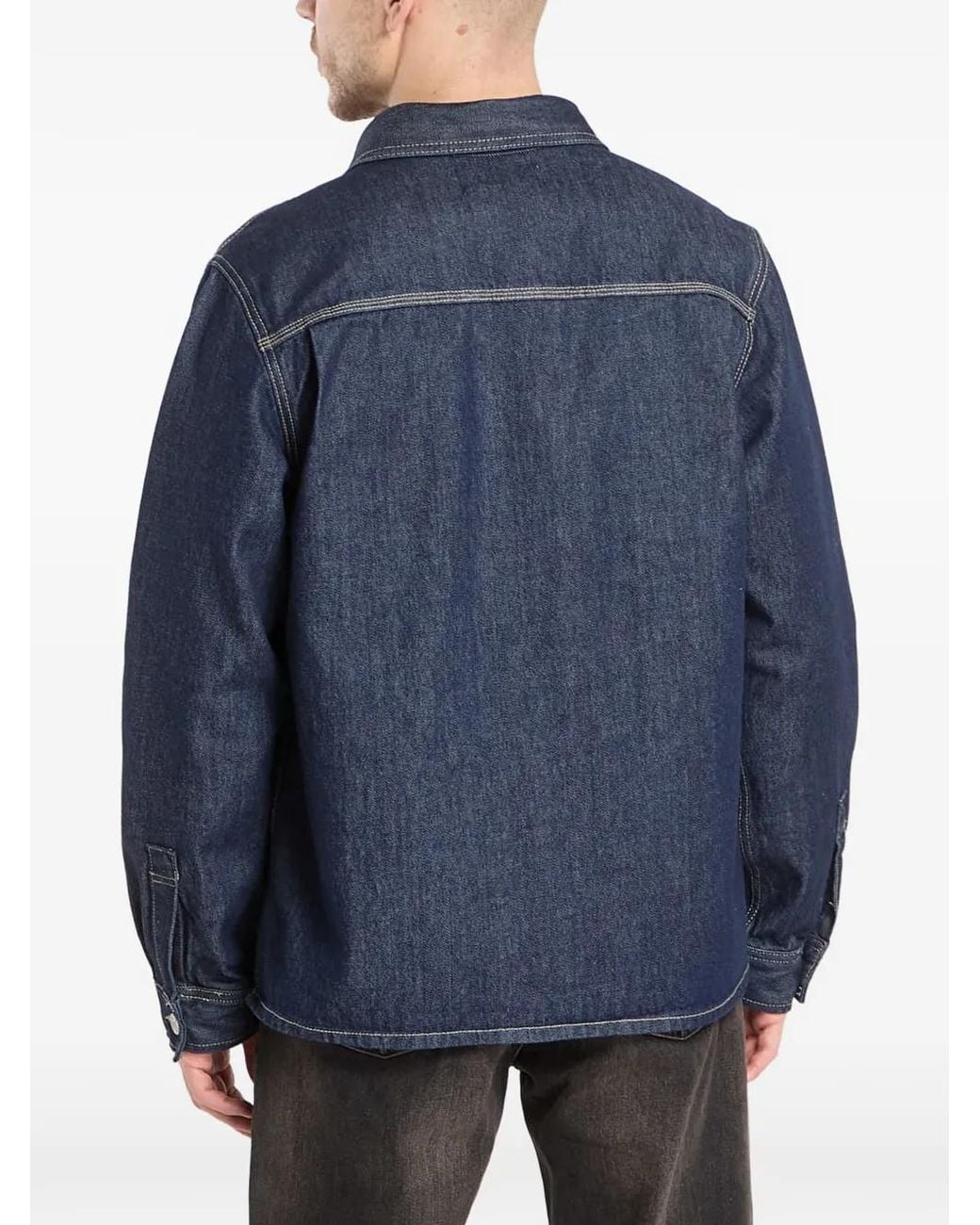 Samsøe & Samsøe Blue Sahenry Patch-Pocket Denim Jacket for men