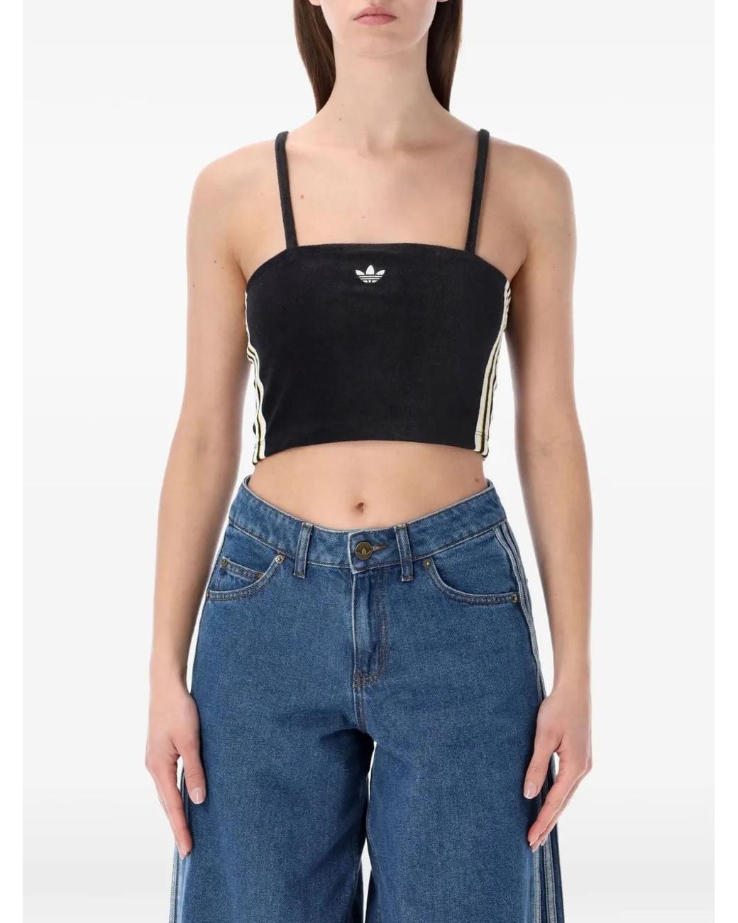 Adidas Blue Side-Stripe Tank Top