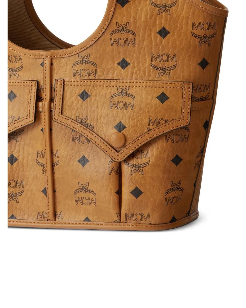 MCM Brown Small Leni Tote Bag