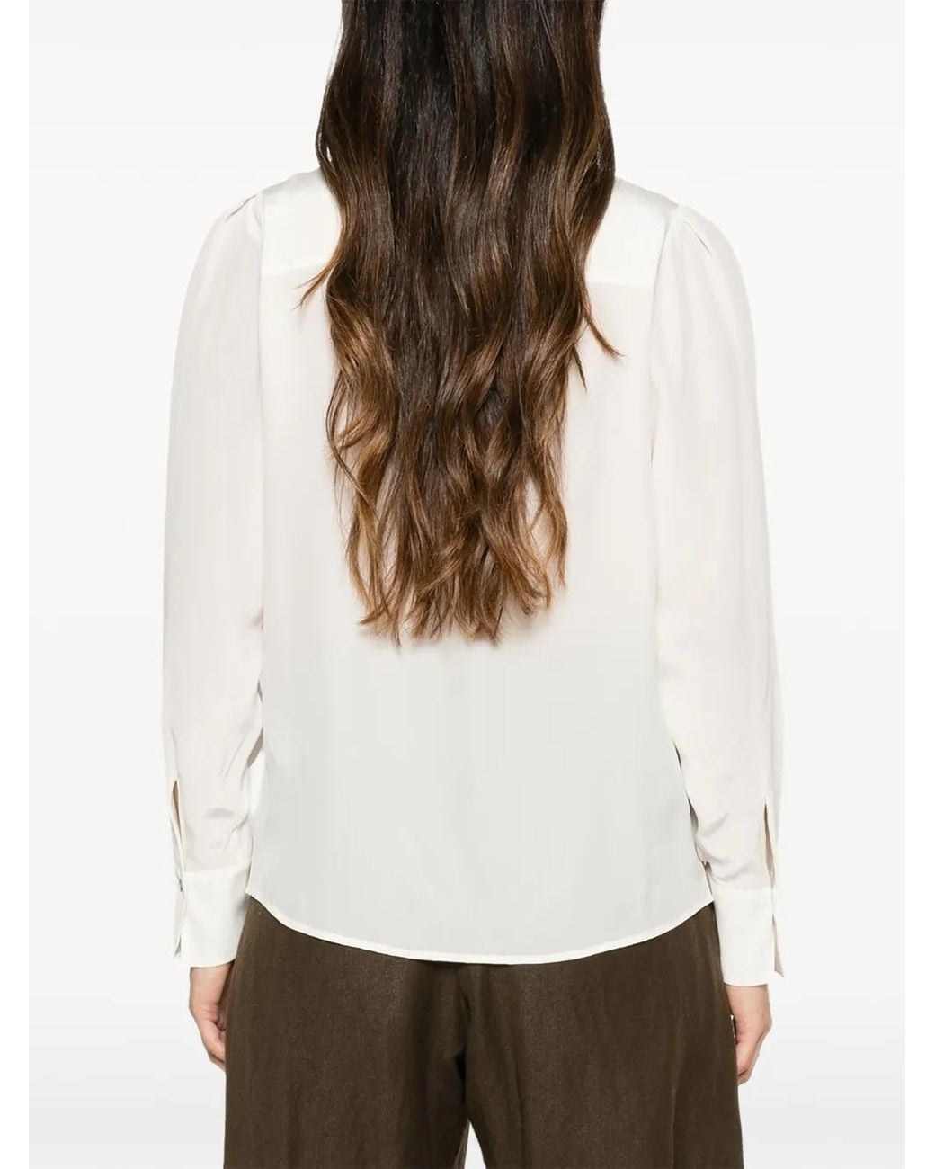 MAISON 123 White Silk Shirt