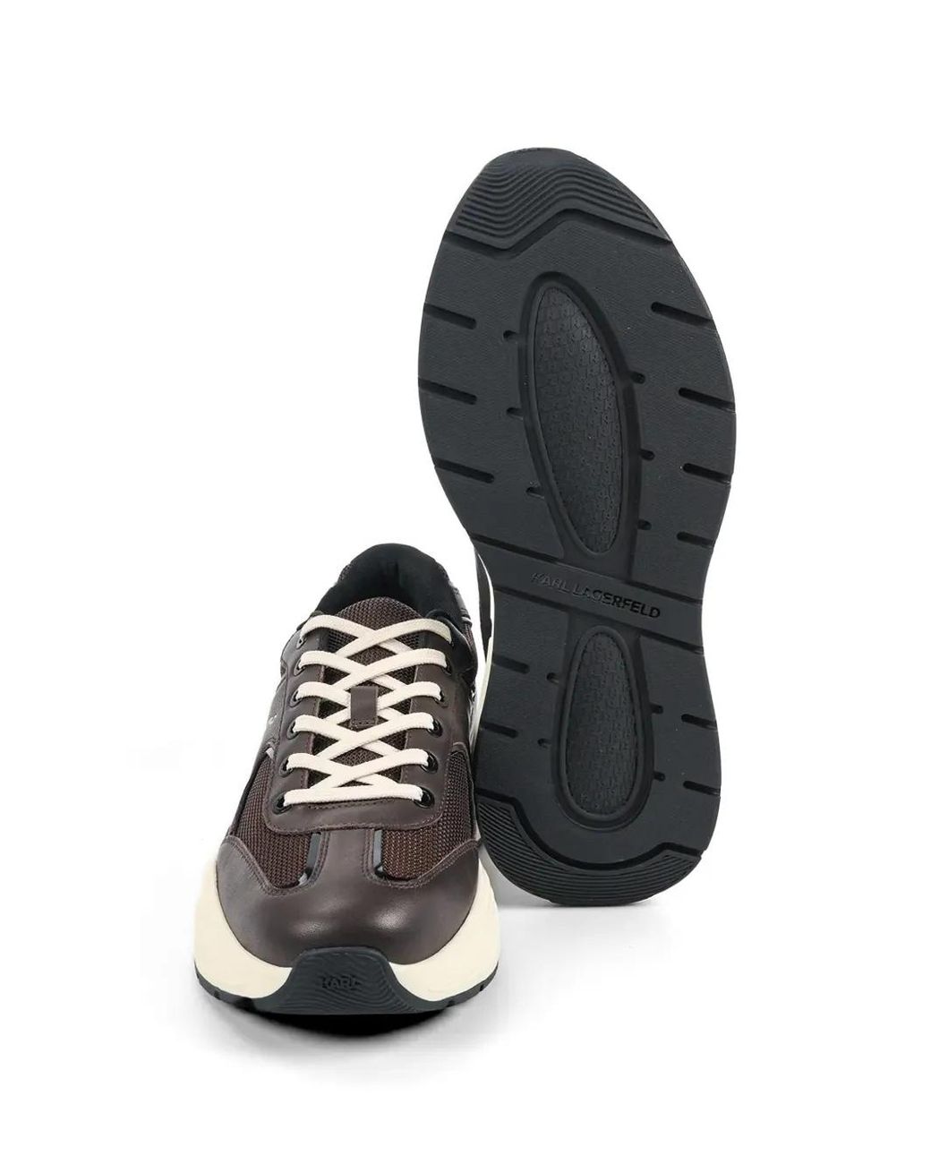 Karl Lagerfeld White Logo-Lettering Sneakers for men