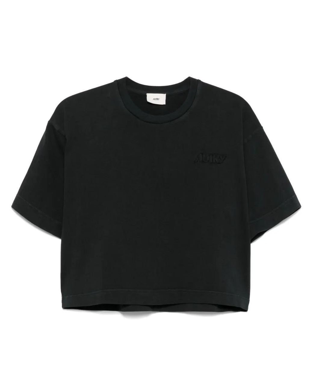 Autry Black Cropped T-Shirt