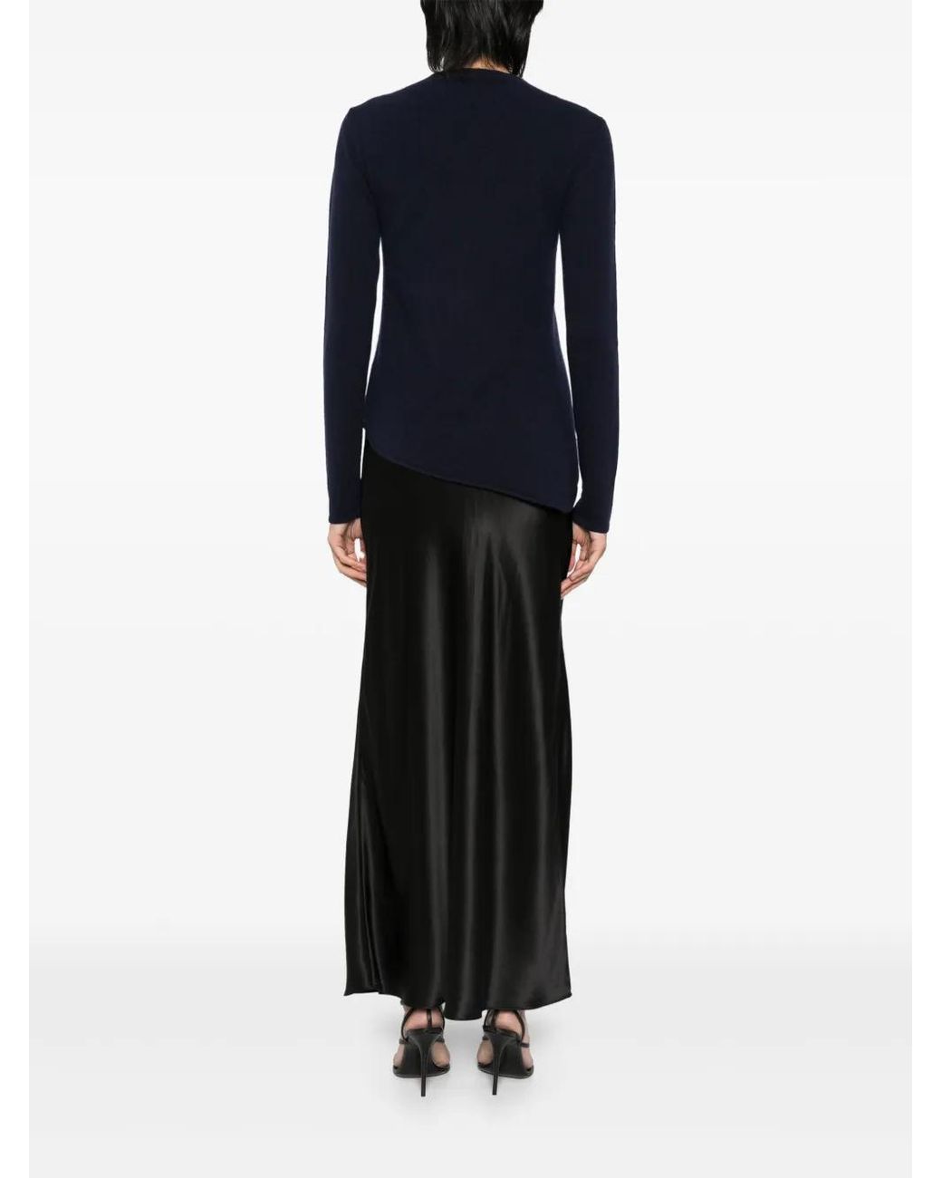 Christopher Esber Blue Twist Front Cashmere Dress