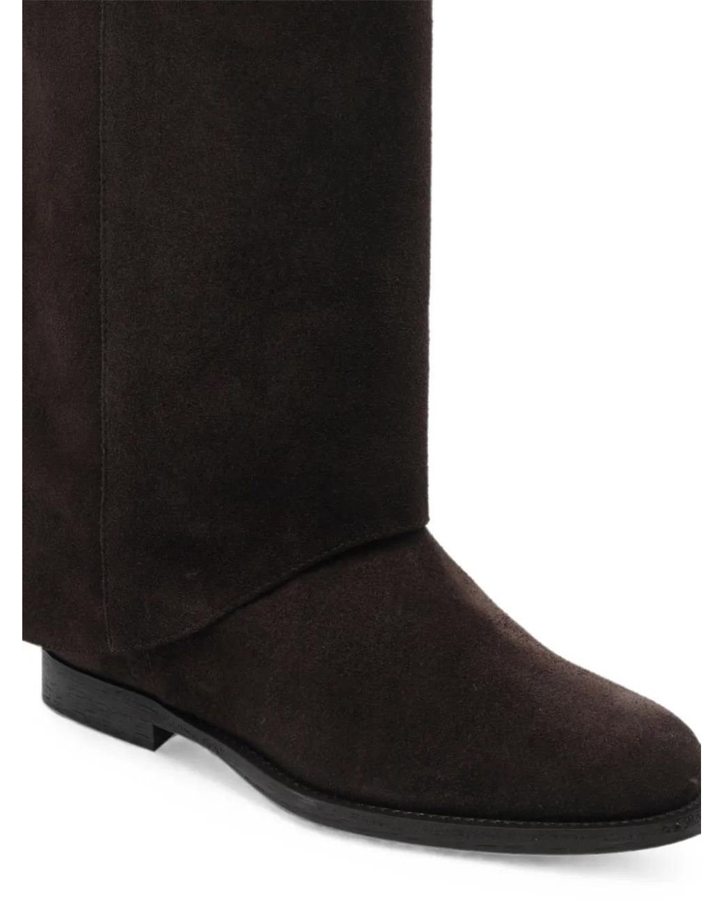 Via Roma 15 Black Foldover Buckle-Strap Boots