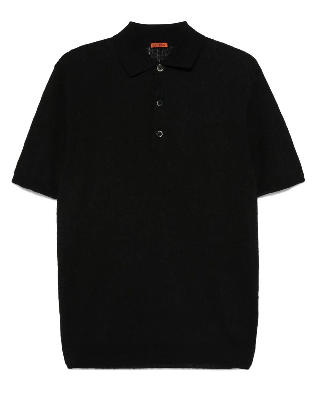 Barena Black Marco Polo Shirt for men