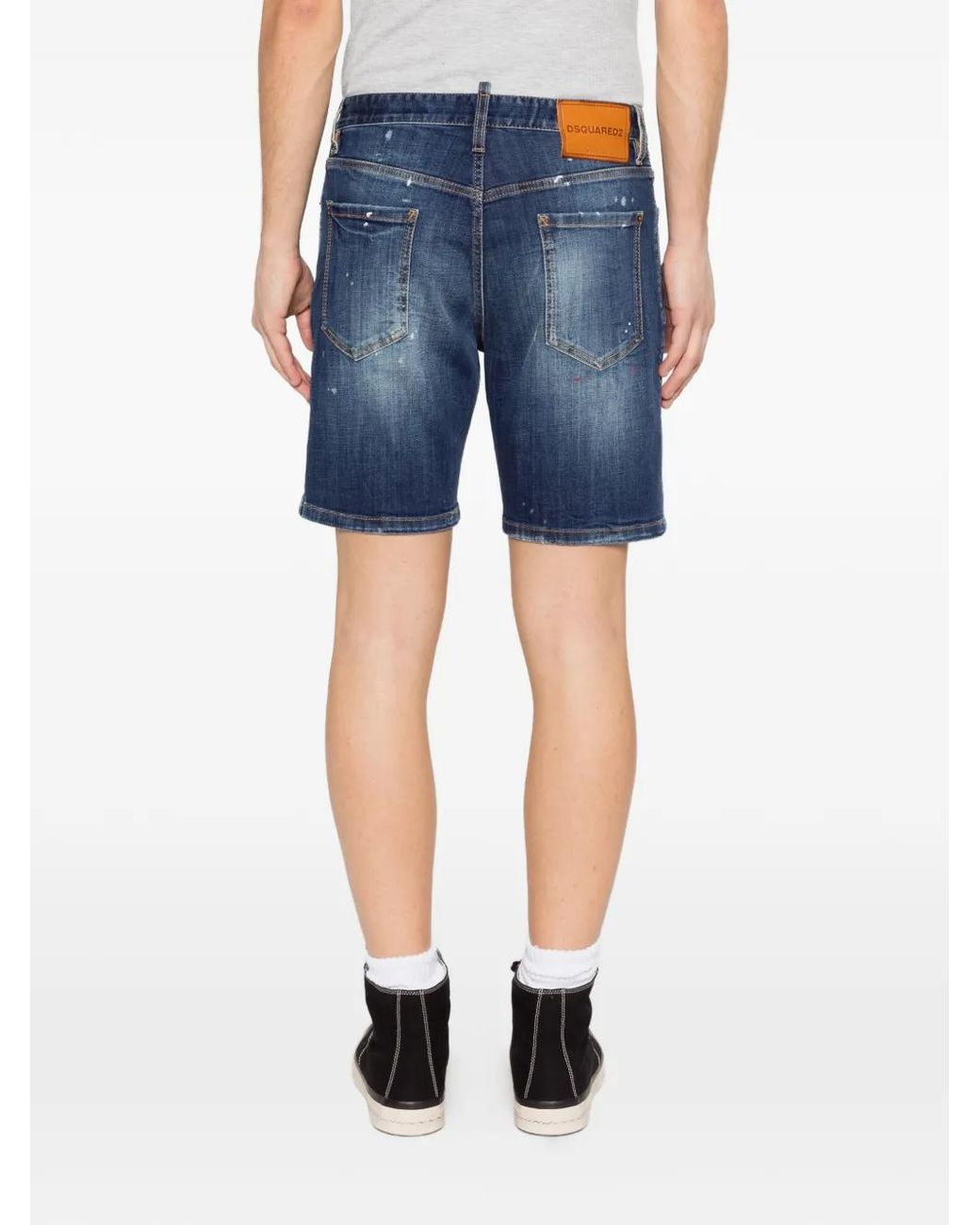 Bermudas Con Efecto Envejecido DSquared² de hombre de color Blue