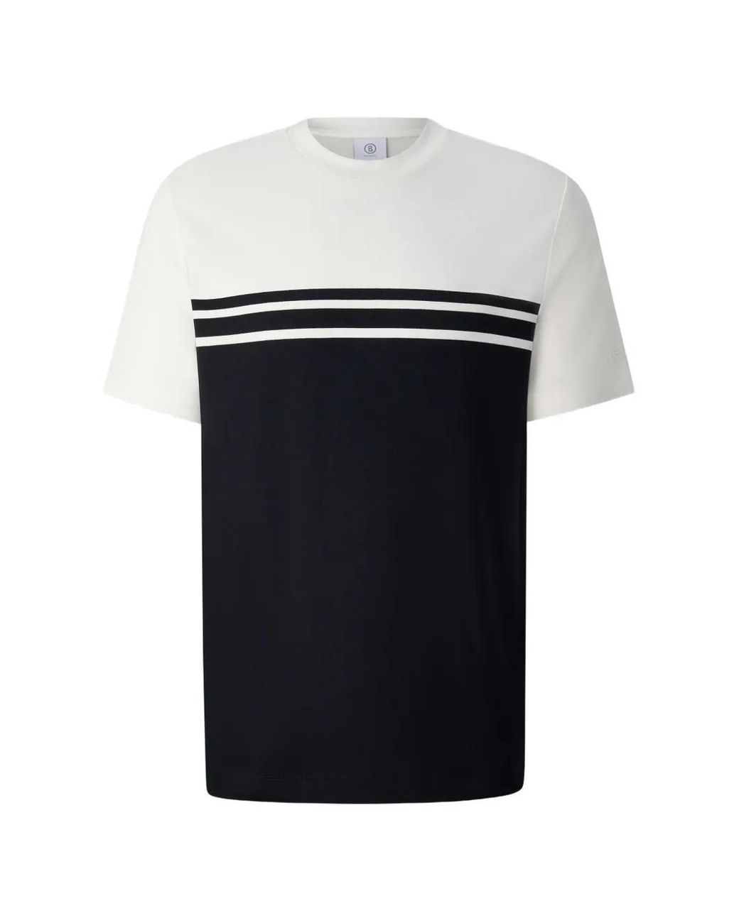 Bogner Black Colour-Block Striped T-Shirt for men