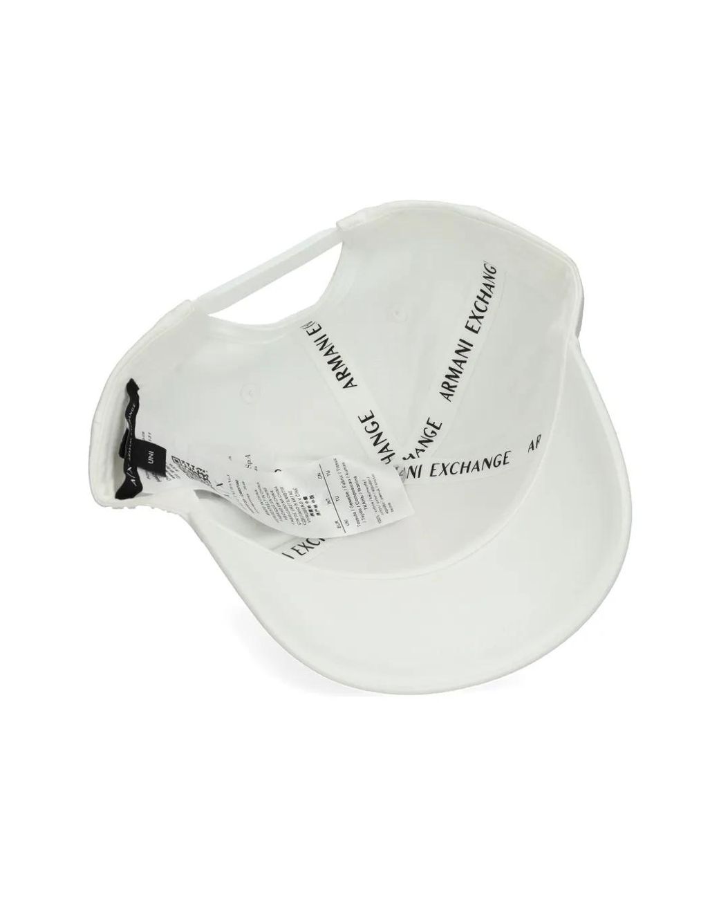 ARMANI EXCHANGE White Logo-Embellished Cap
