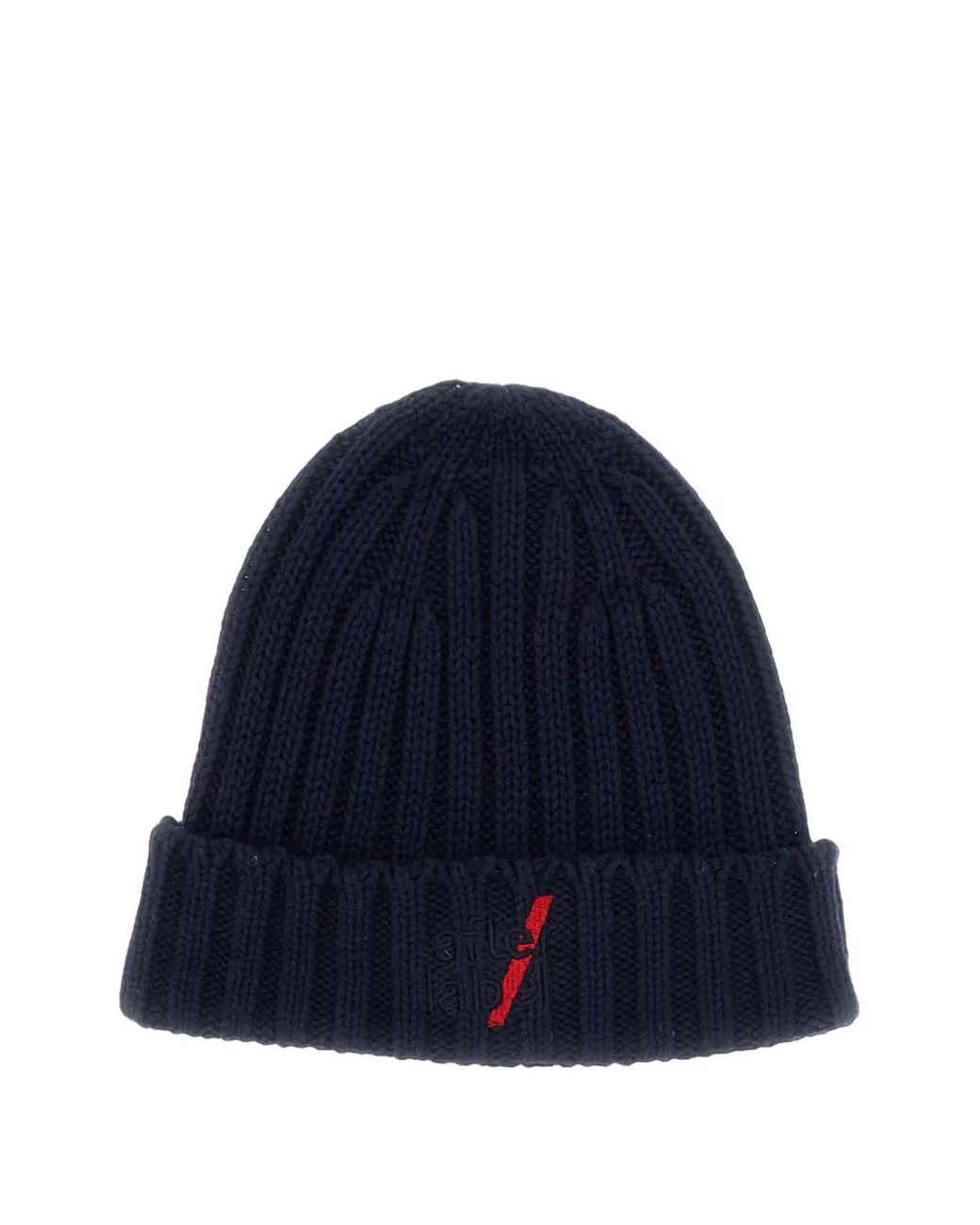 AFTER LABEL Blue Kiruna Ribbed-Knit Beanie Hat