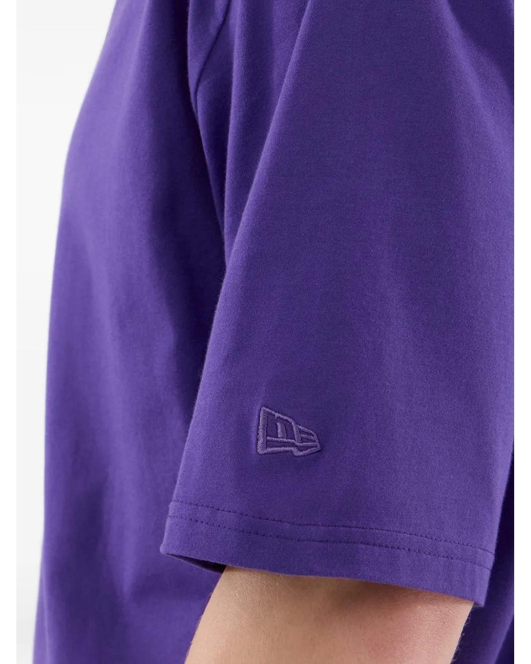 KTZ Purple Los Angeles Lakers Embroidered T-Shirt for men