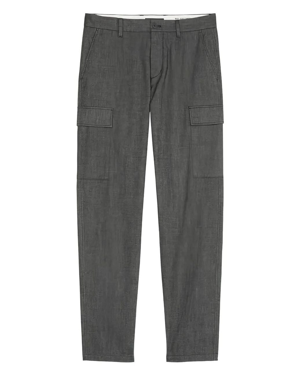 Marc O' Polo Gray Cargo-Pockets Tailored Trousers for men