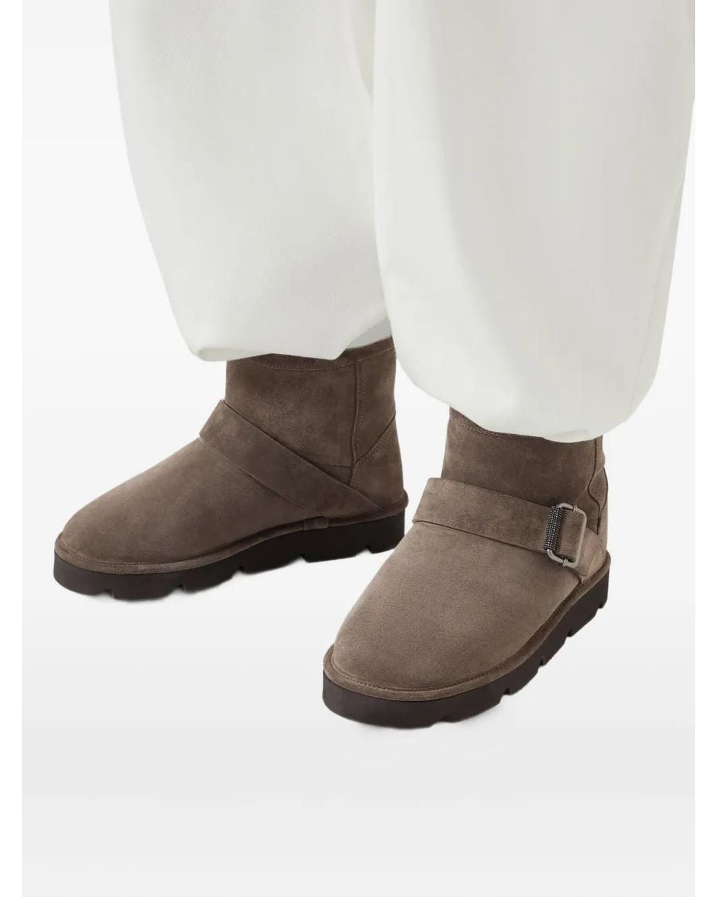 Brunello Cucinelli Brown Calf Leather Boots