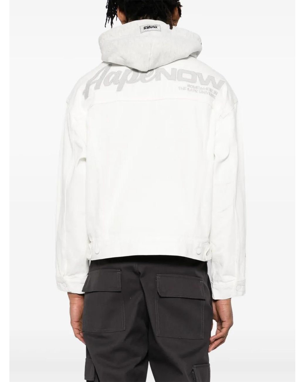 Aape By A Bathing Ape White Aapenow Denim Jacket for men
