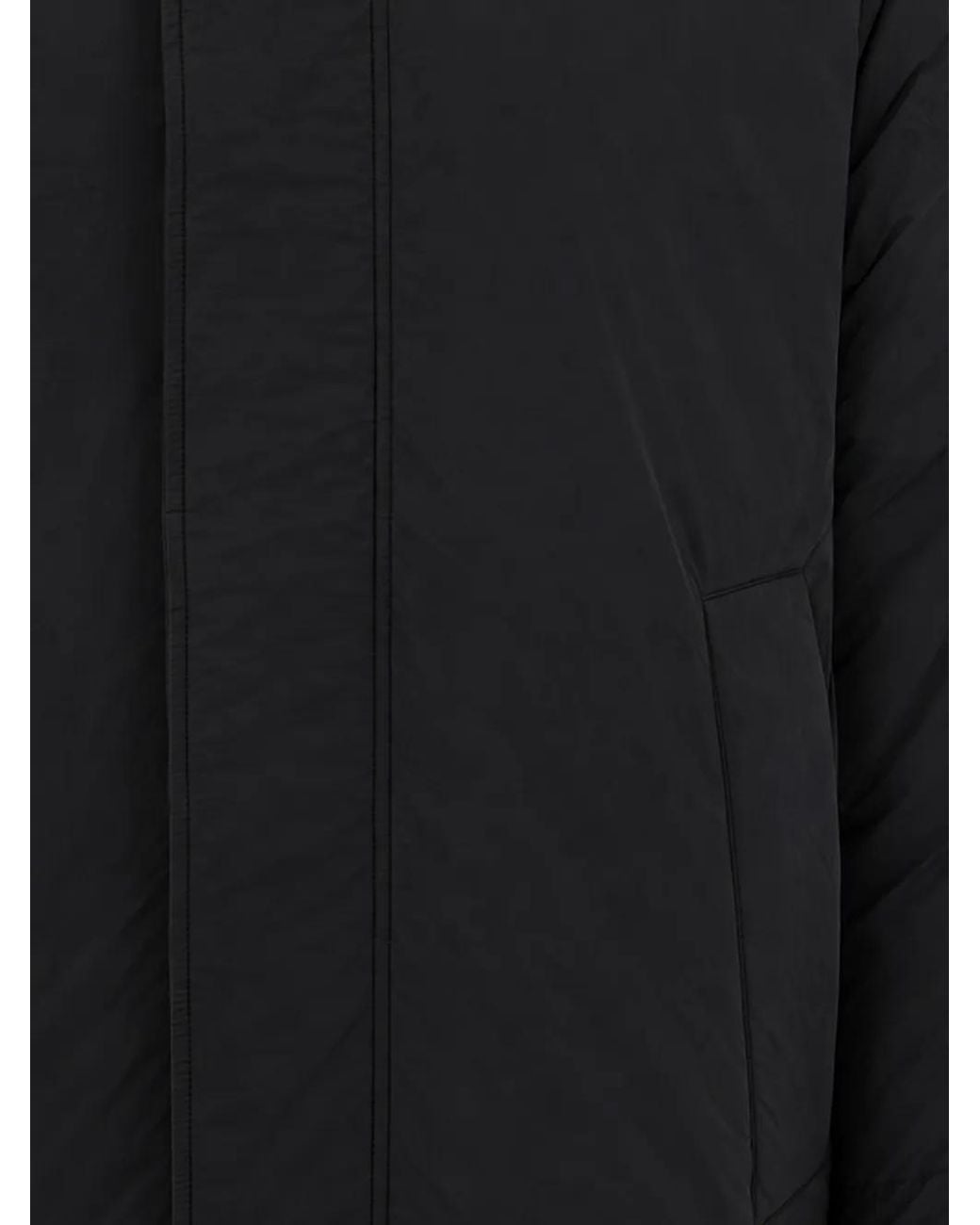 EA7 Black Logo-Print Padded Jacket for men
