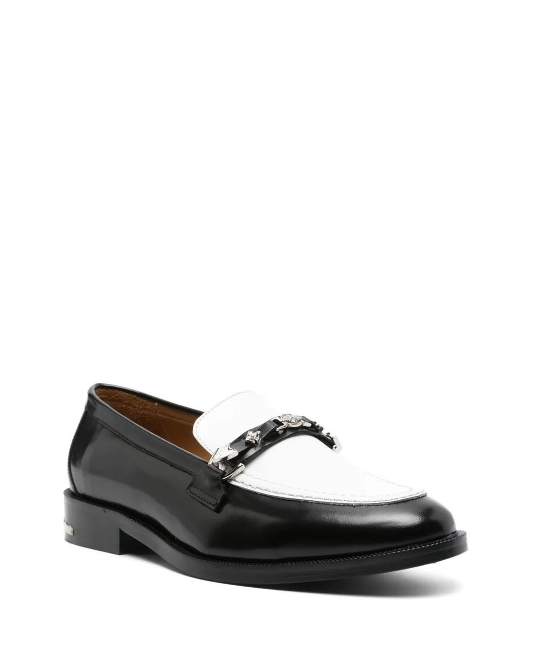 Toga Virilis Black Stud-Detailing Loafers for men
