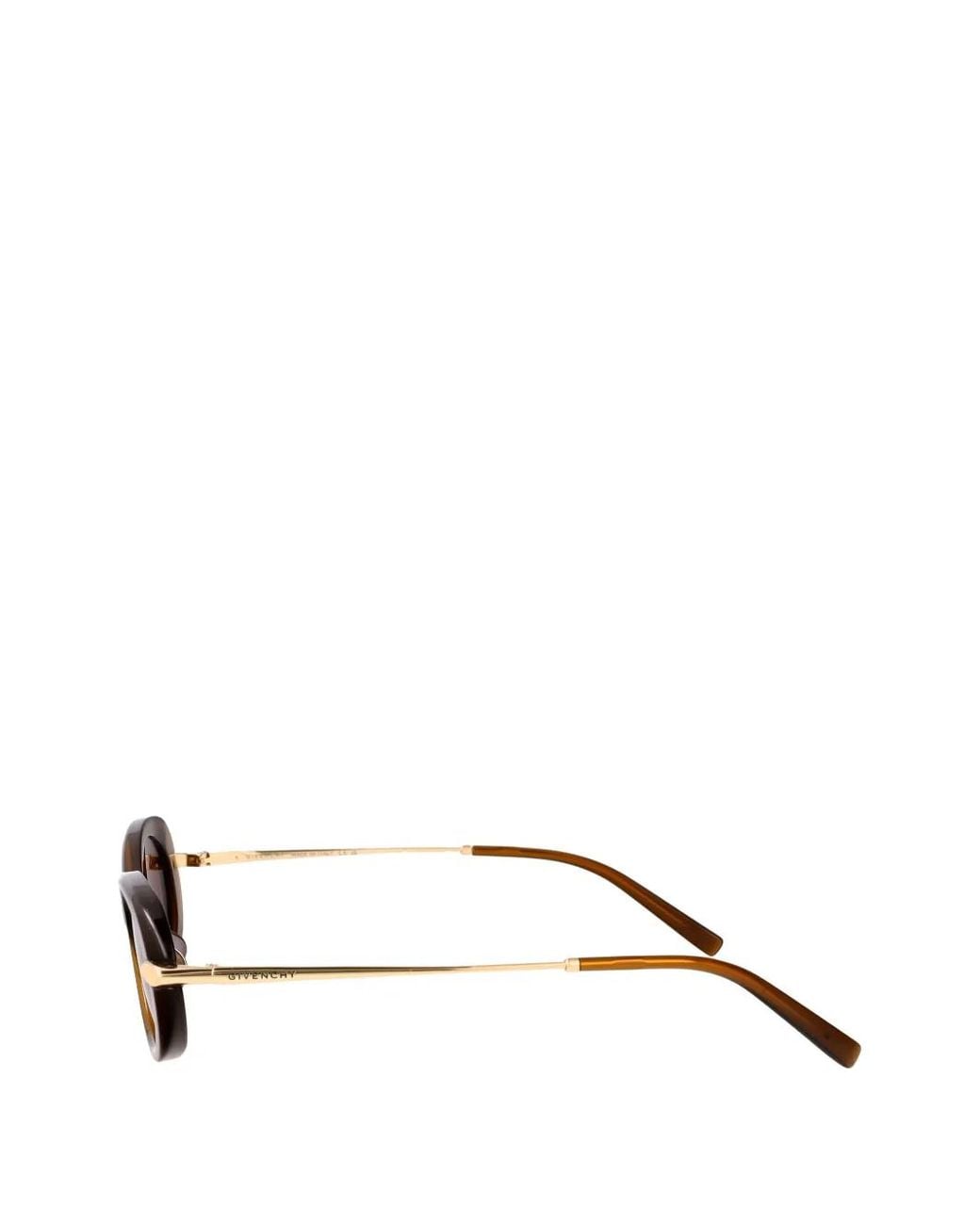Givenchy Brown Bold Oval-Frame Sunglasses