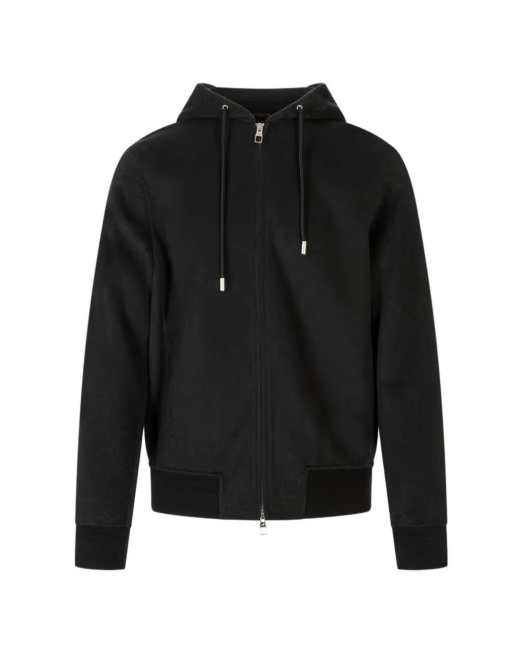 Montecore Black Hooded Zip-Up Jacket for men