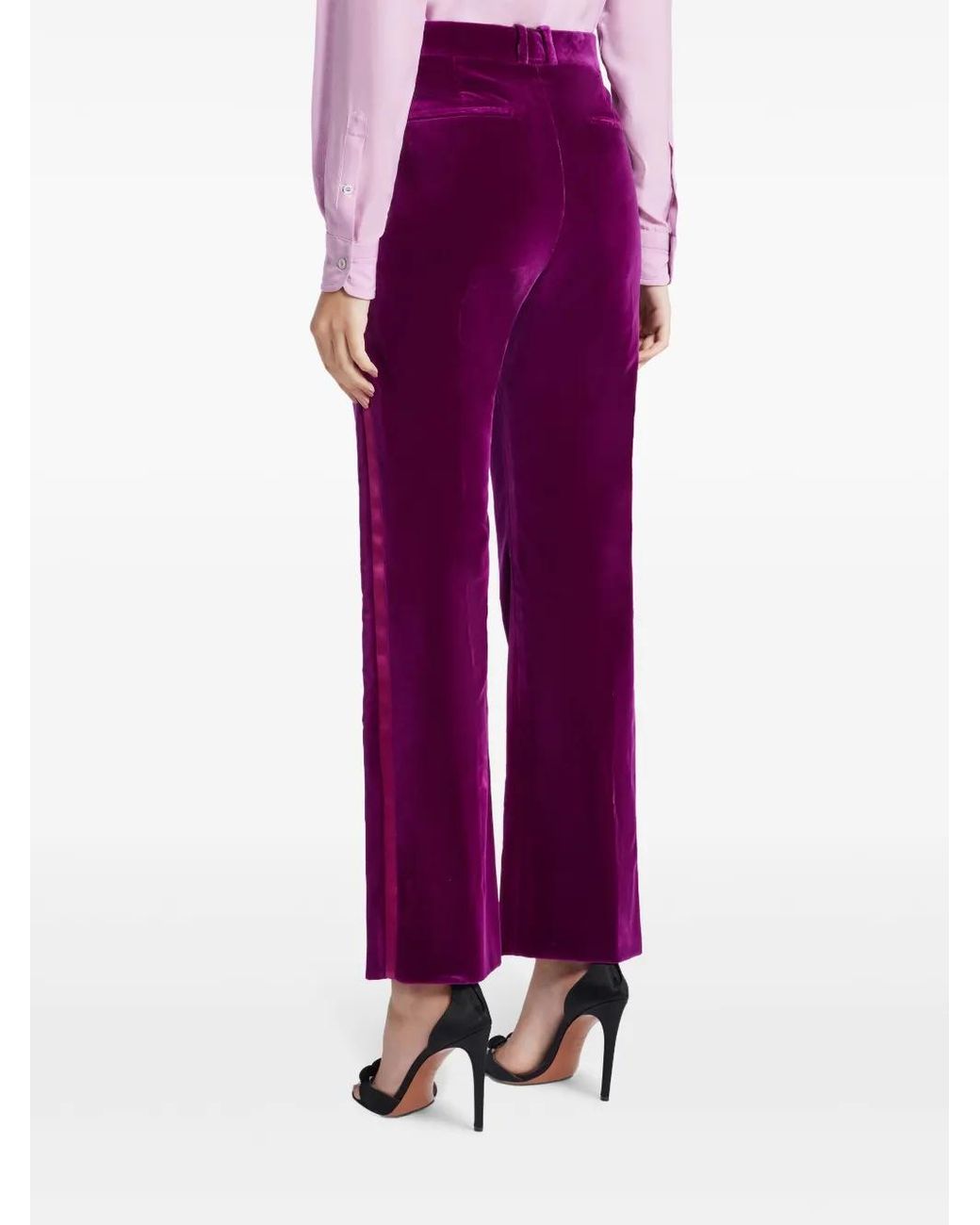 Tom Ford Purple Velvet Flare Trousers
