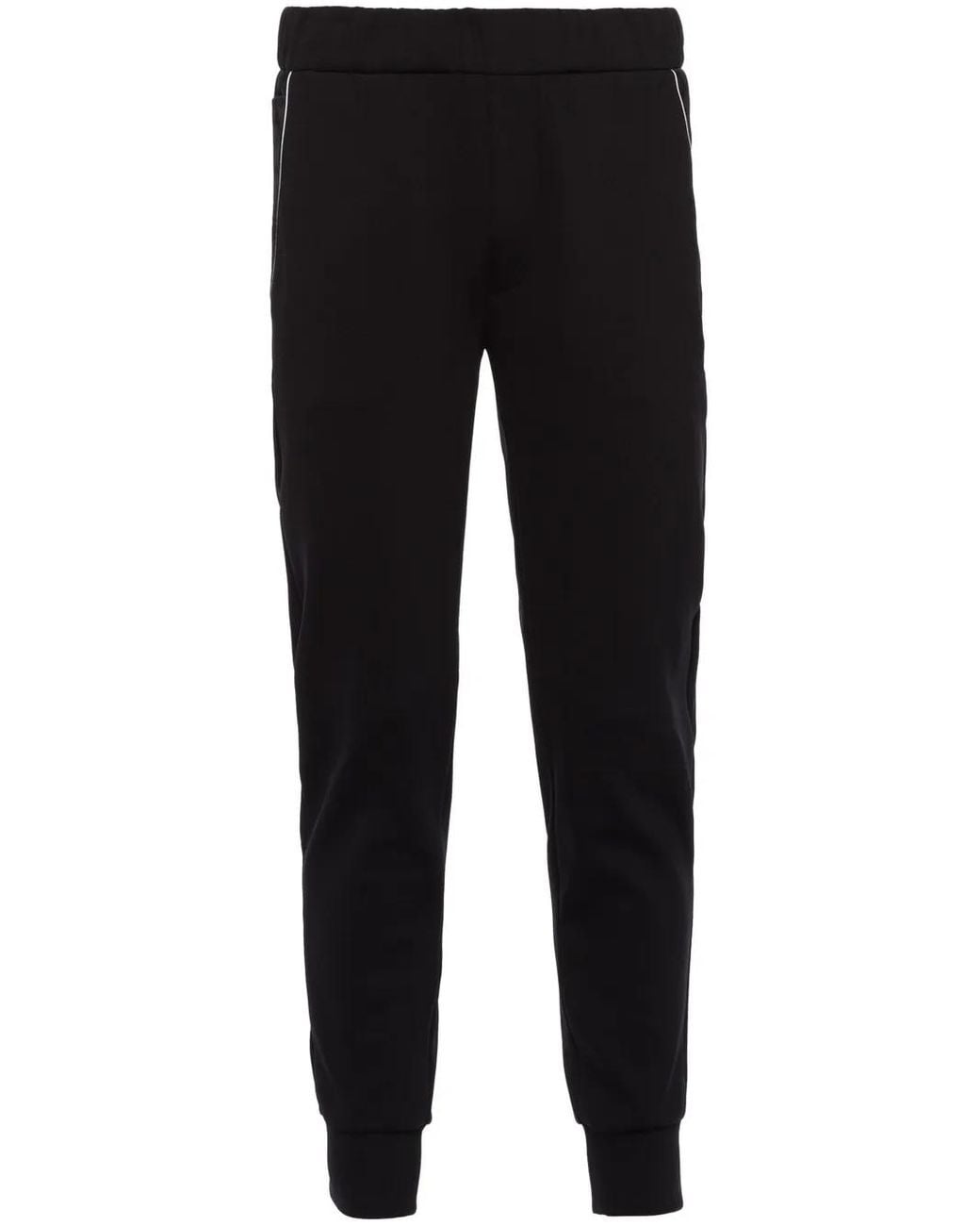 Prada Black Sweatpants With Re-Nylon Details for men