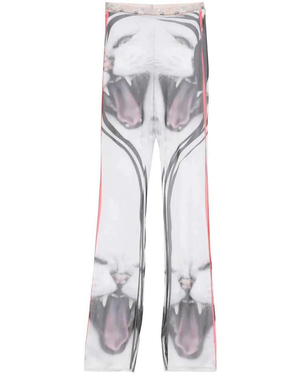 OTTOLINGER White Mesh Printed Trousers